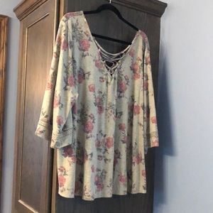 3X 3/4 sleeve top